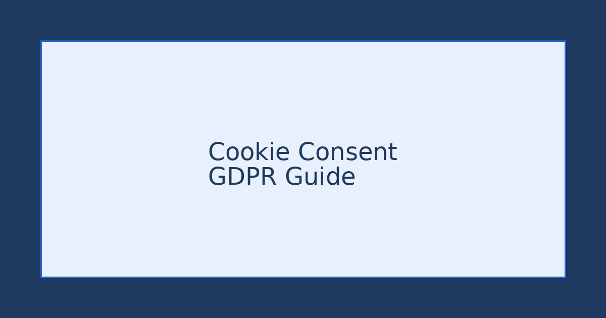 Laptop displaying a cookie consent banner with a privacy shield overlay, representing GDPR-compliant analytics setup